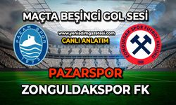 Pazarspor - Zonguldakspor FK karşılaşmasında beşinci gol sesi