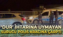 'Dur' ihtarına uymayan alkollü sürücü polis aracına çarptı: 3 gözaltı