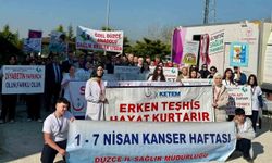 Çilimli'de sağlık için farkındalık yürüyüşü yapıldı