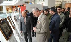 Hattat Emrullah Demirkaya'nın eserlerinin 34 yıl sonra ilk kez bir araya geldiği sergiye yoğun ilgi