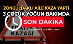 Zonguldaklı aile kaza yaptı: 3 çocuk yoğun bakımda