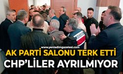 Ak parti salonu terk etti: CHP’liler ayrılmıyor