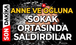 Anne ve oğluna sokak ortasında saldırdılar