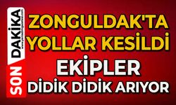 Zonguldak'ta yollar kesildi: Ekipler didik didik arıyor