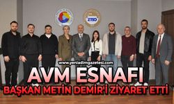 AVM esnafı Başkan Metin Demir'i ziyaret etti