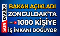 Bakan açıkladı: Zonguldak’ta 1000 kişiye iş imkanı doğuyor