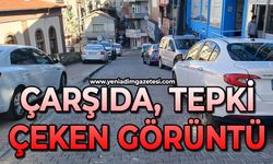 Çarşıda tepki çeken görüntü