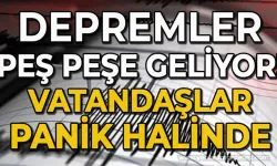 AFAD duyurdu: Peşpeşe depremler