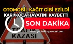Otomobil kağıt gibi ezildi: Karı-koca hayatını kaybetti