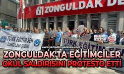 Zonguldak'ta eğitimciler okul saldırısını protesto etti