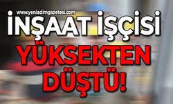 İnşaatın 2. katından düşen işçi yaralandı