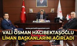 Vali Osman Hacıbektaşoğlu liman başkanlarını makamında ağırladı
