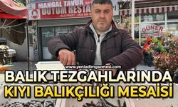 Balık tezgahlarında kıyı balıkçılığı mesaisi