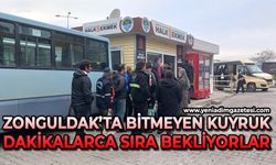 Zonguldak’ta bitmeyen kuyruk: Dakikalarca sıra bekliyorlar
