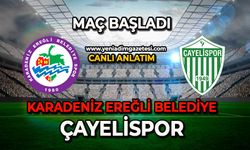 Karadeniz Ereğli Belediyespor – Çayelispor karşılaşması başladı