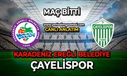 Karadeniz Ereğli Belediyespor – Çayelispor karşılaşması sona erdi