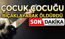 Korkunç cinayet: Çocuk çocuğu bıçakladı