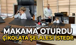 Makama oturdu, çikolata şelalesi istedi!
