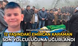İlçe üzüntüye boğuldu: 12 yaşındaki Emircan Karaman son yolculuğuna uğurlandı