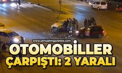 Otomobiller kafa kafaya çarpıştı; 2 yaralı