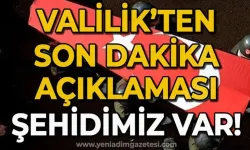 Valilik açıkladı: Milletimizin başı sağ olsun
