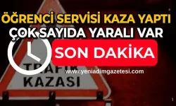 Öğrenci servisi kaza yaptı: Yaralılar var