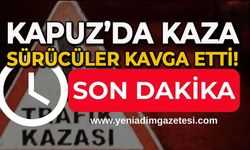 Kapuz'da kaza: Sürücüler kavga etti!
