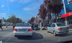 Motosiklet kazası ucuz atlatıldı