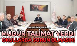Müdür talimat verdi: Okullarda sorun olmasın!