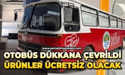 Otobüs dükkana çevrildi: Ürünler ücretsiz olacak