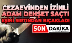 Cezaevinden izinle çıkan adam eşini ve bir kadını sırtından bıçakladı