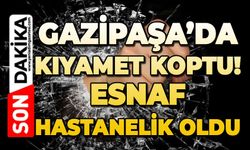 Gazipaşa'da kıyamet koptu: Esnafı tekme tokat dövdüler
