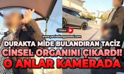Durakta mide bulandıran taciz: Cinsel organını çıkarttığı anlar kamerada