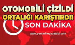 Otomobili çizildi ortalığı karıştırdı!
