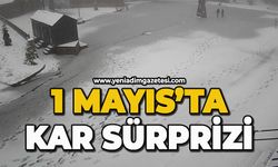 Yüksek kesimlerinde 1 Mayıs'ta kar sürprizi