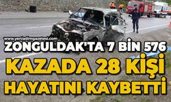Zonguldak'ta 7 bin 576 kazada 28 kişi hayatını kaybetti