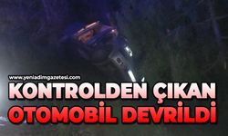 Kontrolden çıkan otomobil devrildi: 1 yaralı