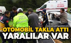 Otomobil takla attı