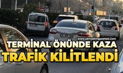 Terminal önünde feci kaza: Trafik kilitlendi