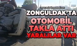 Zonguldak'ta otomobil takla attı: Yaralılar var