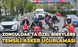 Zonguldak'ta özel bireylere temsili asker uğurlaması