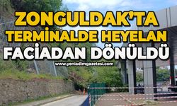 Zonguldak'ta terminalde heyelan: Faciadan dönüldü