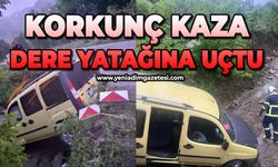 Korkunç kaza: Dere yatağına uçtu