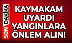 Kaymakam uyardı: Yangınlara önlem alın!