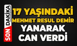 17 yaşındaki Mehmet Resul Demir yanarak can verdi