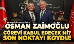 Osman Zaimoğlu görevi kabul edecek mi? Son noktayı koydu!