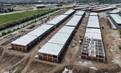 162 dükkanın imalatı büyük ölçüde tamamlandı