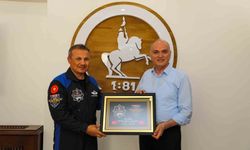 Başkan Özlü, Türkiye'nin ilk astronotunu ağırladı