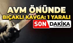 AVM önünde bıçaklı kavga: 1 yaralı