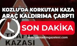 Kozlu'da korkutan kaza: Otomobil kaldırıma çarptı